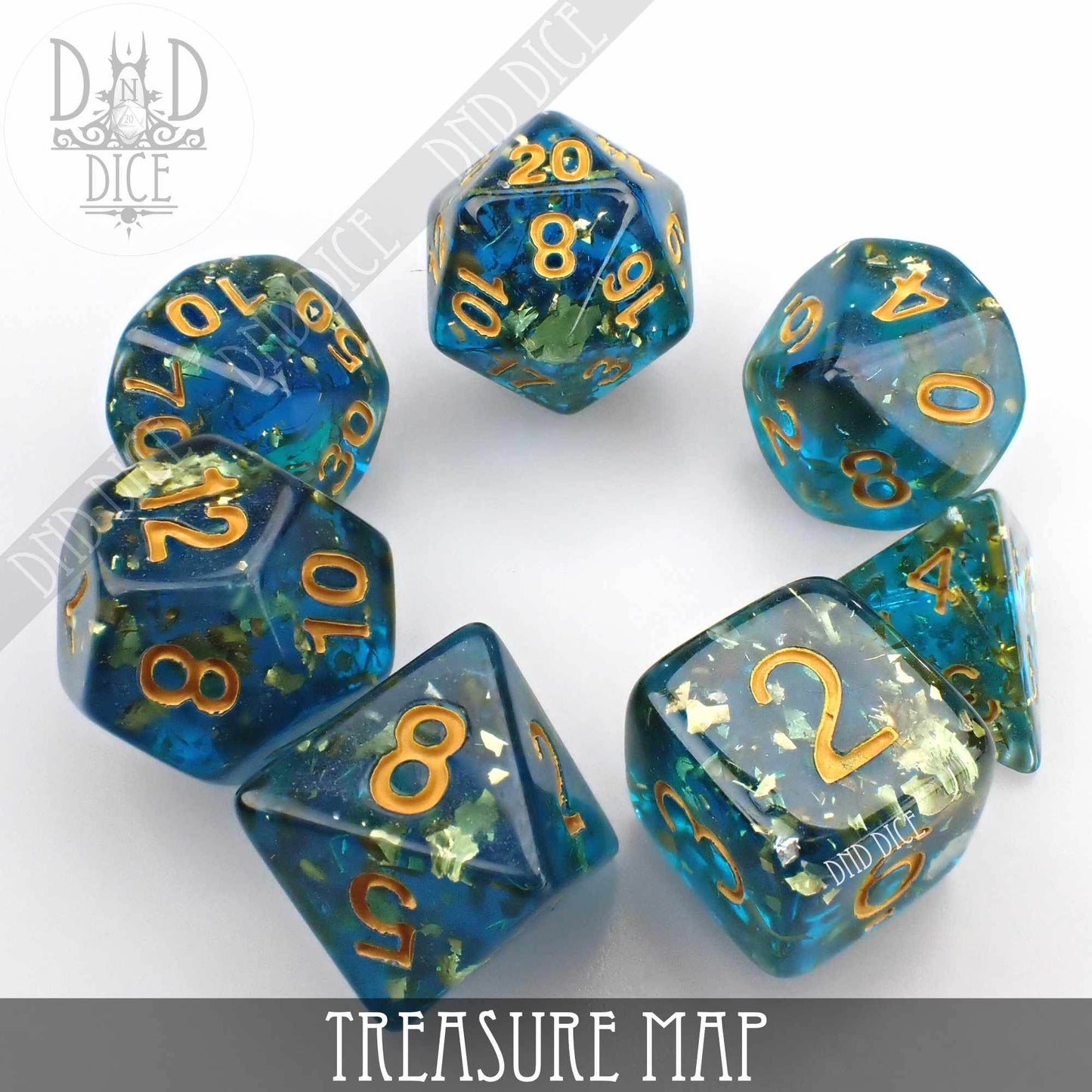 Treasure Map Dice Set -
