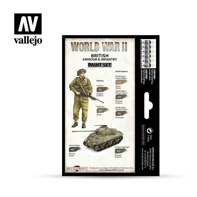 Model Color: WWII Paint Set - British Armour & Infantry -