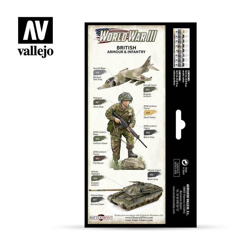 Model Color: WWIII Paint Set - British Armour & Infantry -