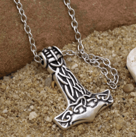 Vikings Thor's Hammer Pendant Necklace -