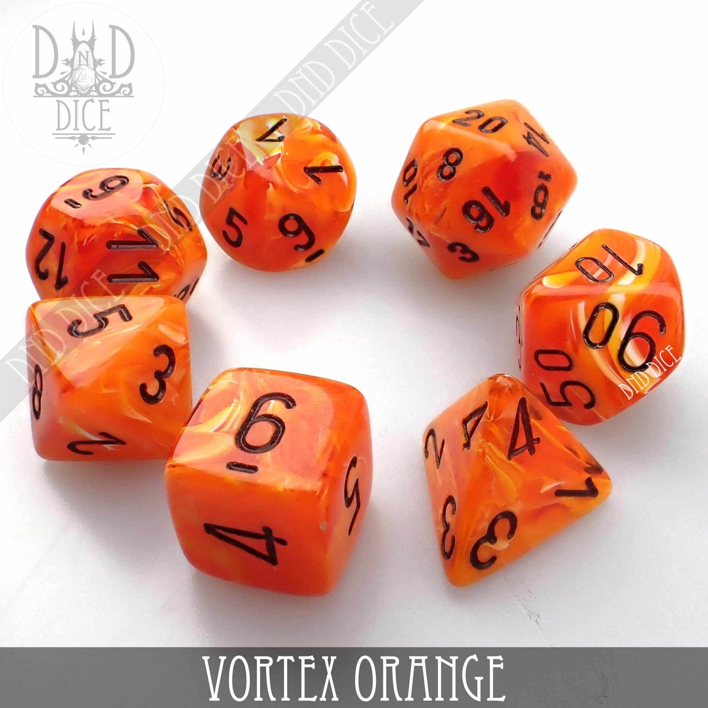Vortex Orange Dice Set -