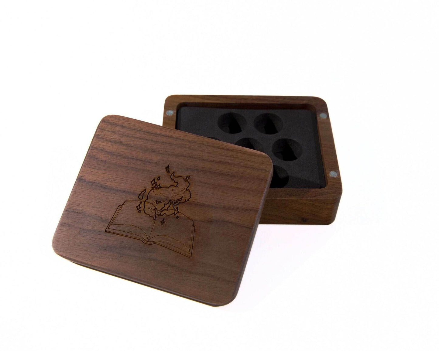 Wizard Wooden Dice Case - Walnut Wood