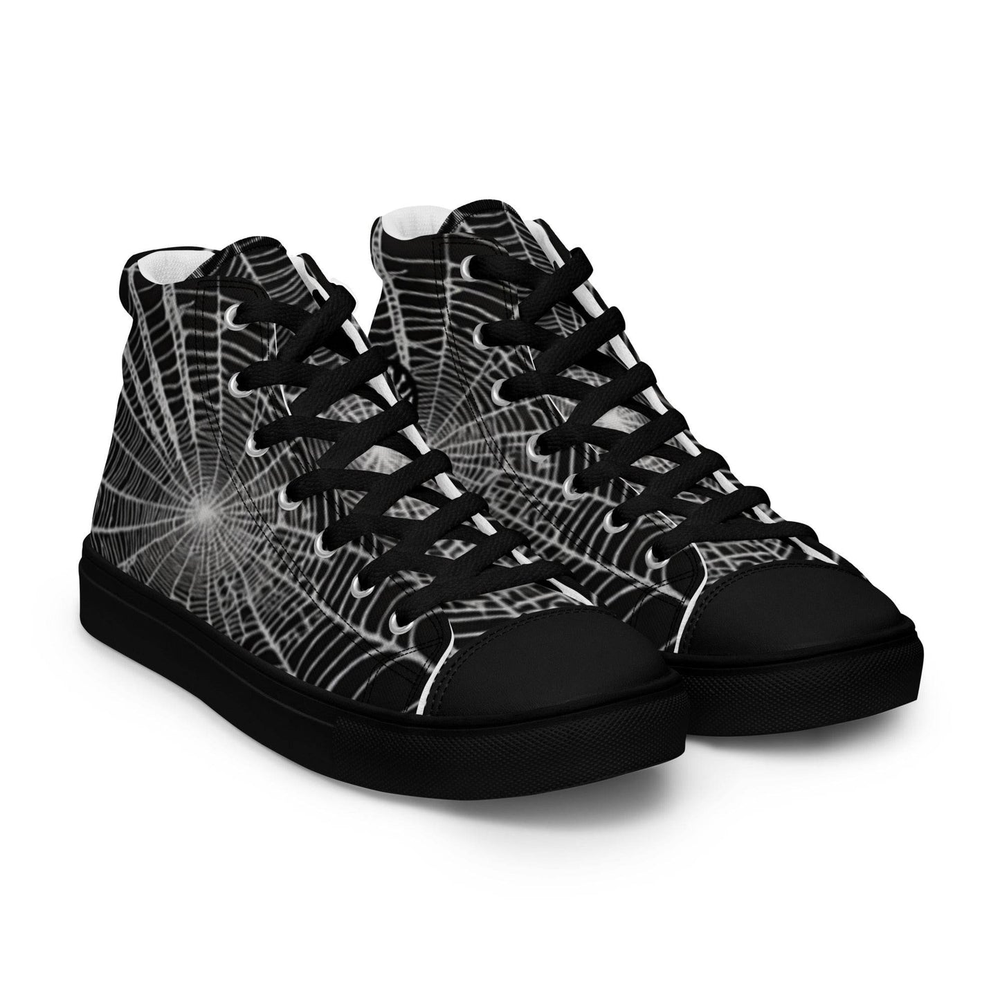 Spider Web Women’s High Top Canvas Shoes - 5