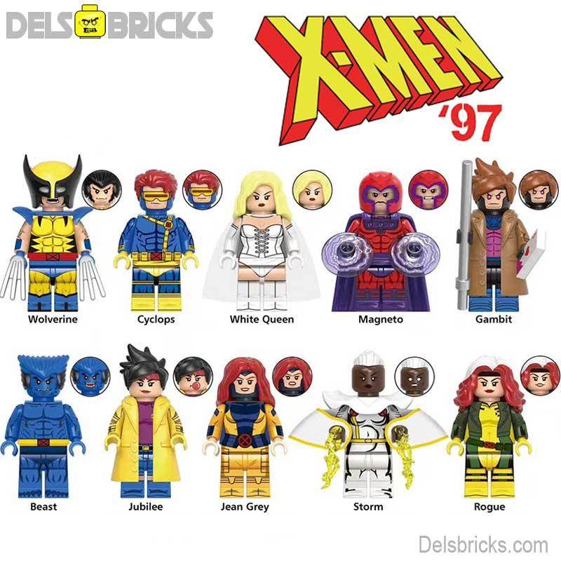 X-Men '97 Set of 10 Lego Minifigures custom toys -