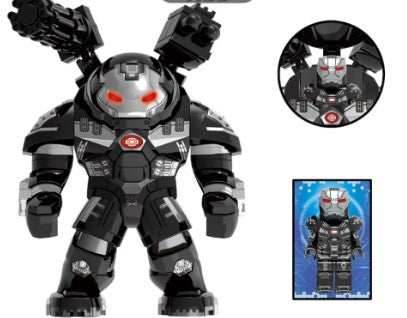 Crimson Titan Mech Suit Custom Minifigure – Heavy Armor Buster with Silver Detailing -