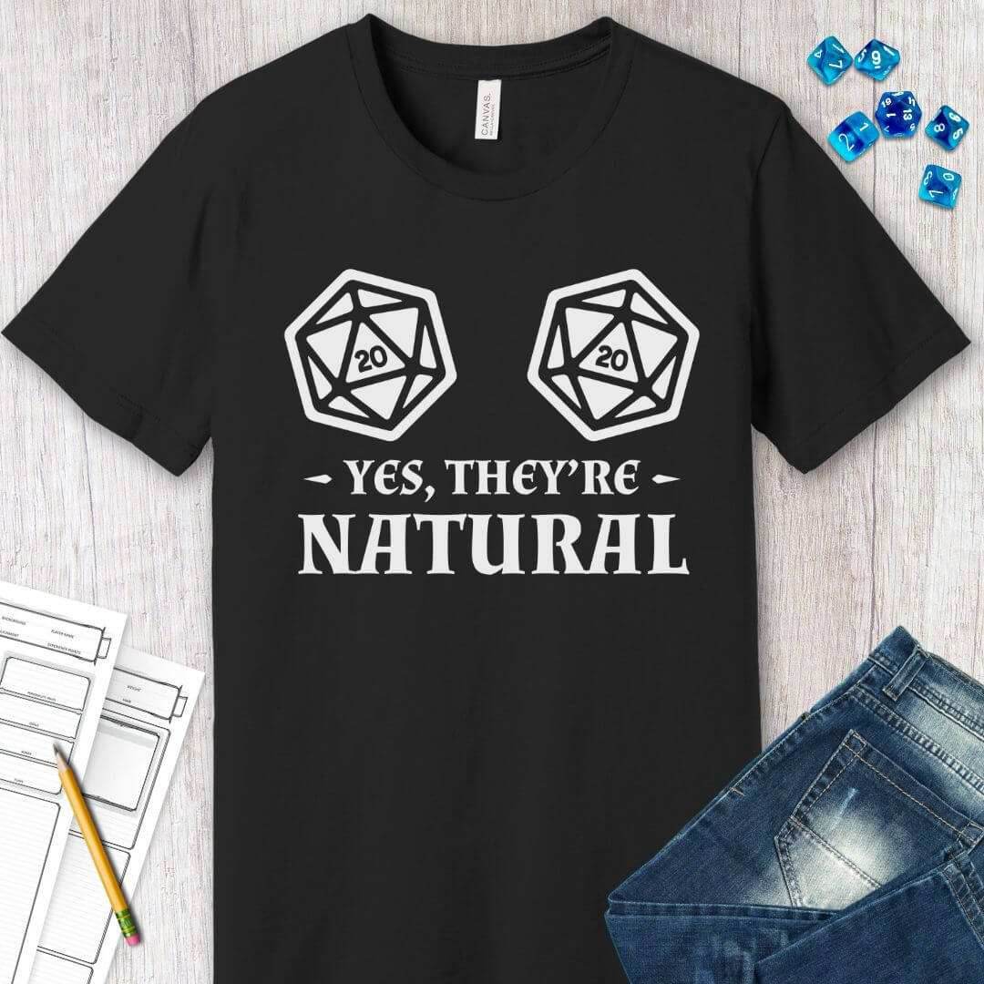 Yes They're Natural DnD Shirt - Black / S