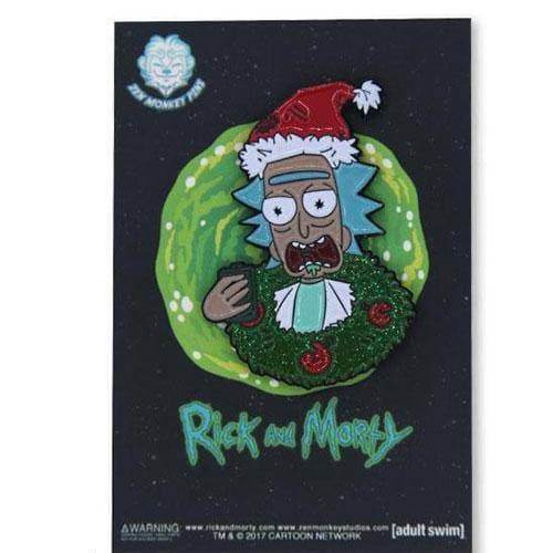 Zen Monkey: Rick with Christmas Wreath - Rick & Morty Enamel Pin -