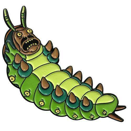 Zen Monkey: **SEASON 4 EPISODE 1** Goldenfold Caterpillar - Rick and Morty Enamel Pin -