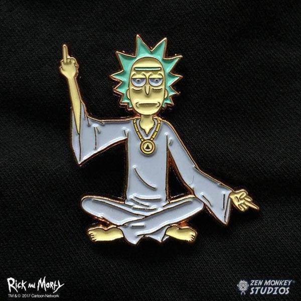 Zen Monkey: Spiritual Leader Rick - Rick and Morty Enamel Pin -