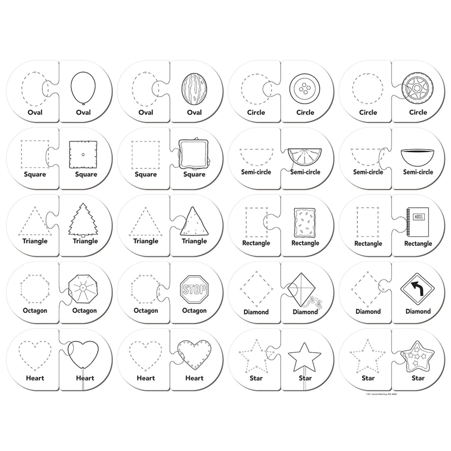 Colors & Shapes - Educational Matching Jigsaw Puzzles