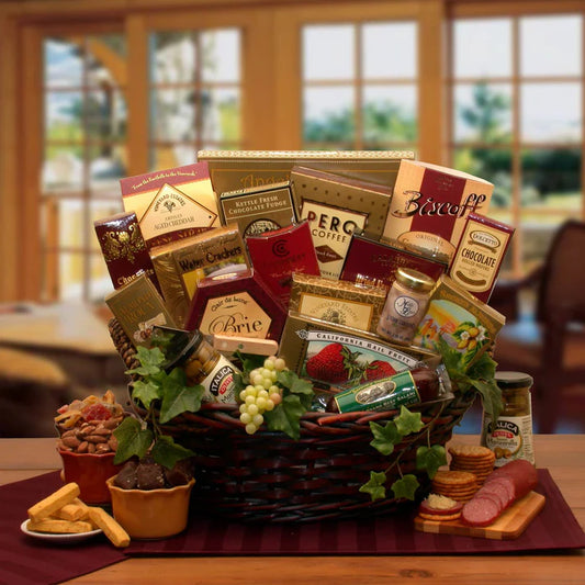 Game night gift snack basket