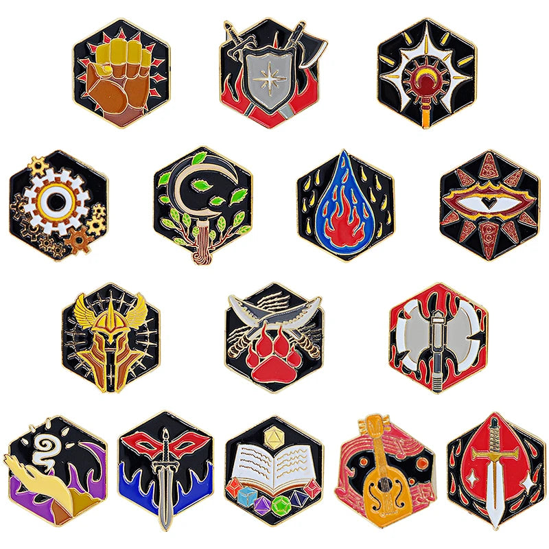 Dungeons and Dragons Class Pins
