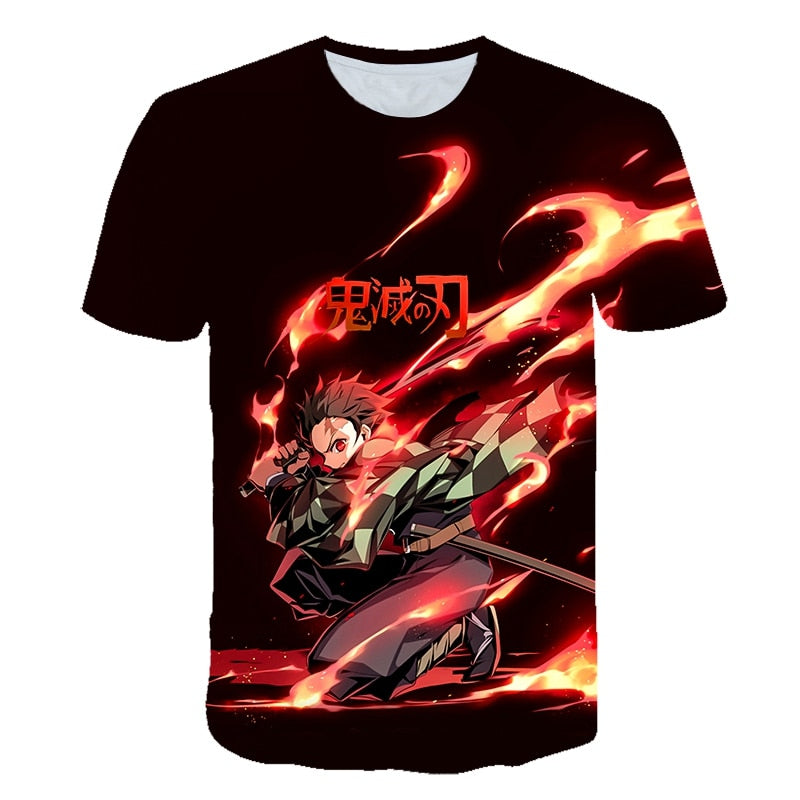 0 Ghost Blade 3D T-Shirt Men funny t shirts Fashion Hip Hop Women Demon Slayer Summer child Print Streetwear T-Shirt tops