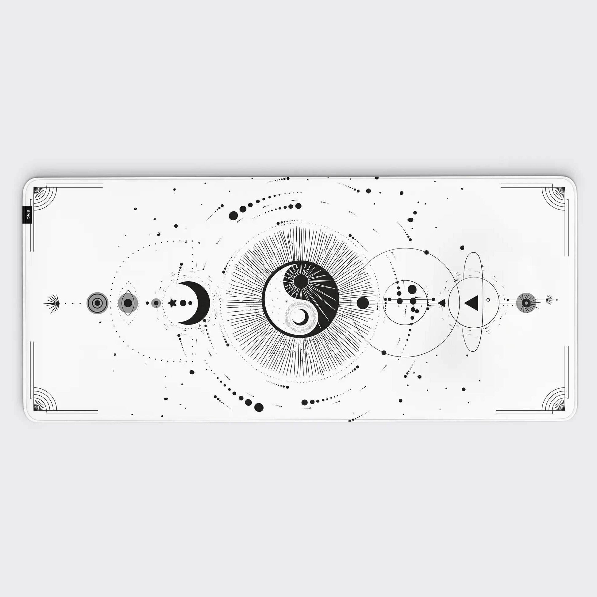 White Yin Yang Desk Pad - M (70 x 30cm)