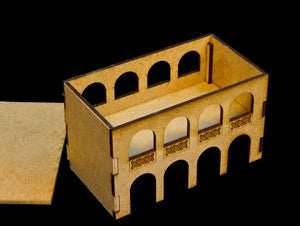 Middle East Two Story Building (MDF) - 15MMDF046-R - 