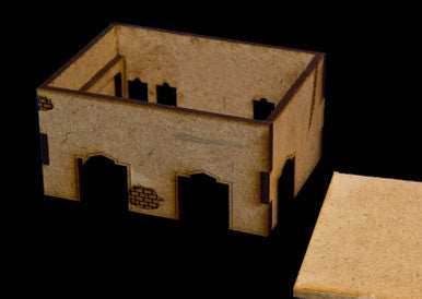 Middle East One Story Building With Removable Roof (MDF) - 15MMDF014-R - 