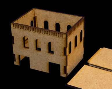 Middle East Two Story Building With Removable Roof (MDF) - 15MMDF020-R - 