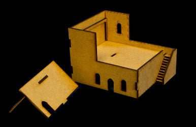 Middle East Two Story Building with Removable Roof (MDF) - 15MMDF049R - 