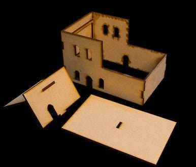 Middle East Two Story Building With Removable Roof (MDF) - 15MMDF121-R - 