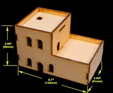 Middle East Two Story Building (MDF) - 15MMDF121 - 