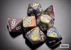 Festive Carousel/white Mini-Polyhedral 7-Die Set (Mini Poly Release 3) - 