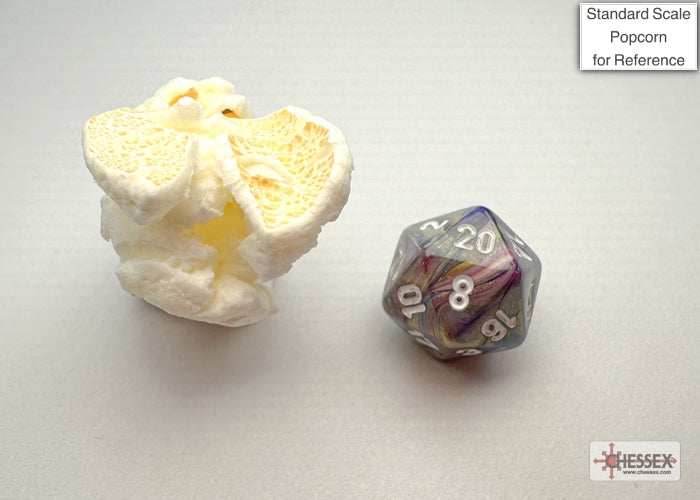 Festive Carousel/white Mini-Polyhedral 7-Die Set (Mini Poly Release 3) - 