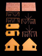 One Story Small Half Timber House (MDF) - 15MMDF301 - 