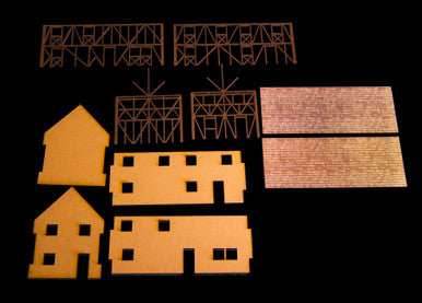 Two Story Large Half Timber House (MDF) - 15MMDF303 - 