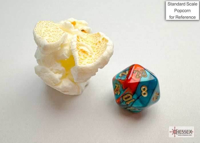 Gemini Red-Teal/gold Mini-Polyhedral 7-Die Set (Mini Poly Release 3) - 