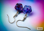 Hook Earrings Nebula® Nocturnal™ Mini-Poly d20 Pair - 
