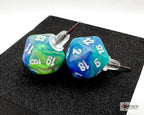 Stud Earrings Festive® Waterlily™ Mini-Poly d20 Pair - 