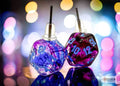 Stud Earrings Nebula® Nocturnal™ Mini-Poly d20 Pair - 