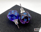 Stud Earrings Nebula® Nocturnal™ Mini-Poly d20 Pair - 