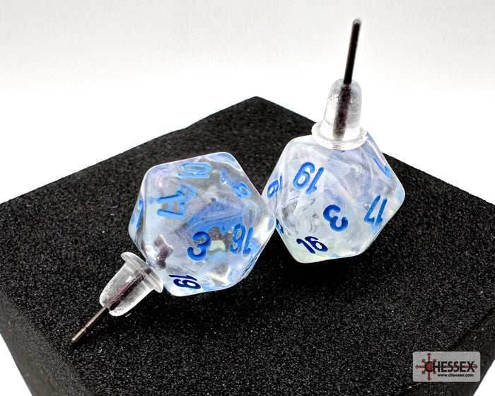 Stud Earrings Borealis® Icicle™ Mini-Poly d20 Pair - 
