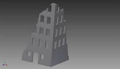 Ruined City Building (MDF) - 15MMDF250 - 