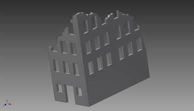 Ruined City Building (MDF) - 15MMDF251 - 