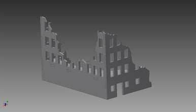 Ruined City Building (MDF) - 15MMDF252 - 