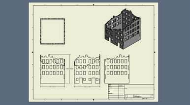 Ruined City Building (MDF) - 15MMDF258 - 