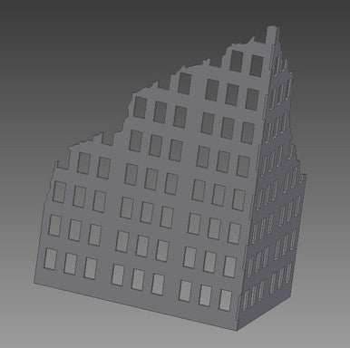 Ruined City Building - 28MMDF001-1 - 