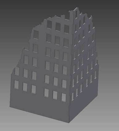 Ruined City Building - 28MMDF002-1 - 