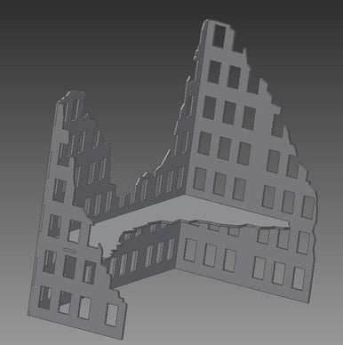 Ruined City Building - 28MMDF003-1 - 