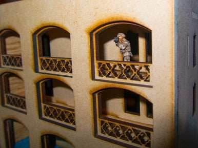 15mm Middle East Three Story Building (MDF) - 15MMDF151 - 