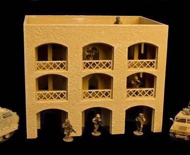 15mm Middle East 3 Story Building w/Removable Floors and Roof (MDF) - 15MMDF151-1 - 