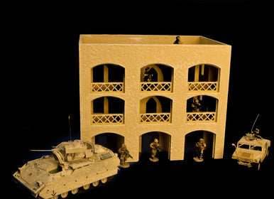 15mm Middle East 3 Story Building w/Removable Floors and Roof (MDF) - 15MMDF151-1 - 