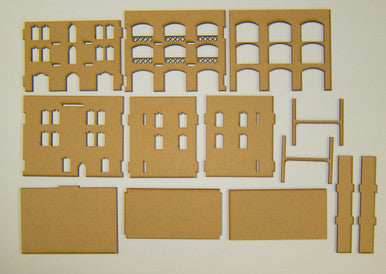 15mm Middle East 3 Story Building w/Removable Floors and Roof (MDF) - 15MMDF151-1 - 