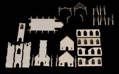 6mm Ruined Church/Cathedral (Matboard) - 285CSS032 - 