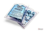 Opaque Pastel Blue/back | 7-Dice, 16mm, 12mm, d10s by Chessex - Tens d10