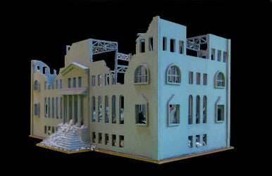 6mm WWII Government Building, Ruined (Matboard) - 285CSS034-1 - 