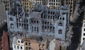 6mm WWII Government Building, Ruined (Matboard) - 285CSS034-1 - 