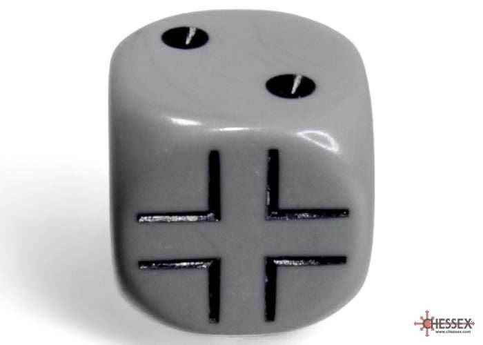 WW2 dice German Opaque Dark Grey/black 16mm d6 Dice Block (12 dice) - 